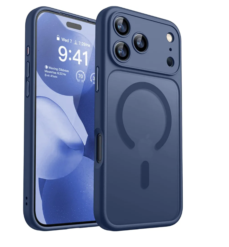 TORRAS Strong Magnetic & Seamless Stand for iPhone 17 Pro Case, Fit for MagSafe, Militray Grade Protection, Camera Control, Built-in Kickstand Slim Case for iPhone 17 Pro Cover, Anti-Yellowing Clear