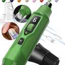 YABIFE 7-Speed Dog Nail Trimmers, Professional Dog Nail Grinder with Light - Super Powerful Pet Nail Grinder for Dogs, Whisper Quiet, Single Hand Operation, Green