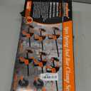 HORUSDY 8-Pack Bar Clamps for Woodworking, 12" and 6" Bar Clamps, Wood Working Clamp Sets, Quick Clamps F Clamp with 150 LBS Load Limit (8-Pack Wood Clamps) (Orange)