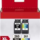 MxVOL 260XL 261XL Replacement for Canon Ink 260 and 261 Ink Cartridges PG260 XL CL261 XL for Canon Pixma TS6420a TS6420 TS6400 TR7020a TR7020 TR7000 TS5300 TS5320 Printer Ink Cartridge (1 Black,1 Color)