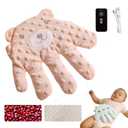 Baby Soothing Palm, Baby Patter for Sleep, Baby Startle Prevention Hand Glove, Electric Baby Hand Sleep Soothers Pillow, Red Bean Filling, Cute for Newborns, Baby Girl, Baby Boy (B)