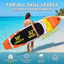 Standup Paddle Board Inflatable paddleboards Adults sup Stand up Blow up Tabla (Orange)