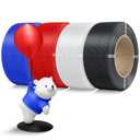 500g Refill PLA Filament 1.75mm Bundle,SUNLU 3D Printer Filament Bundle Multicolor, Neatly Wound PLA Filament, Individually Vacuum Packed,500g Spool,4 Rolls, Black+White+Red+Blue
