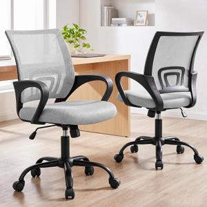 DUMOS Ergonomic Office Chair, Mid-Back Executive Desk Chair 2 Pack, 22.6" W x 23.62" D x 37.4" H