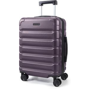 LIGHT FLIGHT Carry On Luggage 22x14x9 Suitcases with Wheels,Lilac Purple, 20 Inch