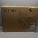 Ergonomic Executive Chair with High Back Headrest, PU Leather Executive Desk Chair - Padded Flip-Up Armrests, Lumbar Support, Swivel Computer Chair for Home Office & Gaming, Black