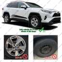 17 inch Hubcap Wheel Skin Covers Compatible with 2019-2025 Toyota RAV4 XLE Hybrid XLE, Durable ABS Plastic Tire Rim Covers (Set of 4), Standard Wheels - Snap On Replacement (Matte Black)