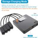 Hanatora LCD Simultaneous Charger with Storage Charge for DJI Mini 5 4 3 Pro Battery,Fast Multi Parallel 6 in 1 Display Charging Hub Drone Accessories