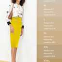 Tapata Women's Office Work Pencil Skirt Stretch High Waist Below Knee Bodycon for Business Casual