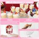 185 Pack 5oz Mini Dessert Cups with Spoons, Clear Parfait Shooter cups with Stickers, Perfect for Party Event Wedding Baby Shower, Ideal Size for Yogurt Fruit Ice Cream Pudding Jello Desserts