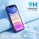 Miracase Designed for iPhone 11 Phone Case, with Screen Protector, Liquid Silicone Gel Rubber Full Body Drop Protection Shockproof Cover Phone Case for iPhone 11 6.1 inch, Dark Blue
