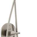 Delta Nicoli 14 Series Brushed Nickel Bathtub Shower Faucet Set with Handheld Shower Head, Valve Trim Kit, Stainless 144749-SS-HS (Valve Included)