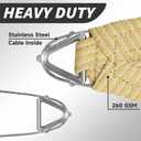 Royal Shade Heavy Duty 8' x 12' Beige Sun Shade Rectangle Pro Ring Shade Sail, 260 GSM Commercial Grade UPF50 Sunshade, Reinforced Corners & Edges 