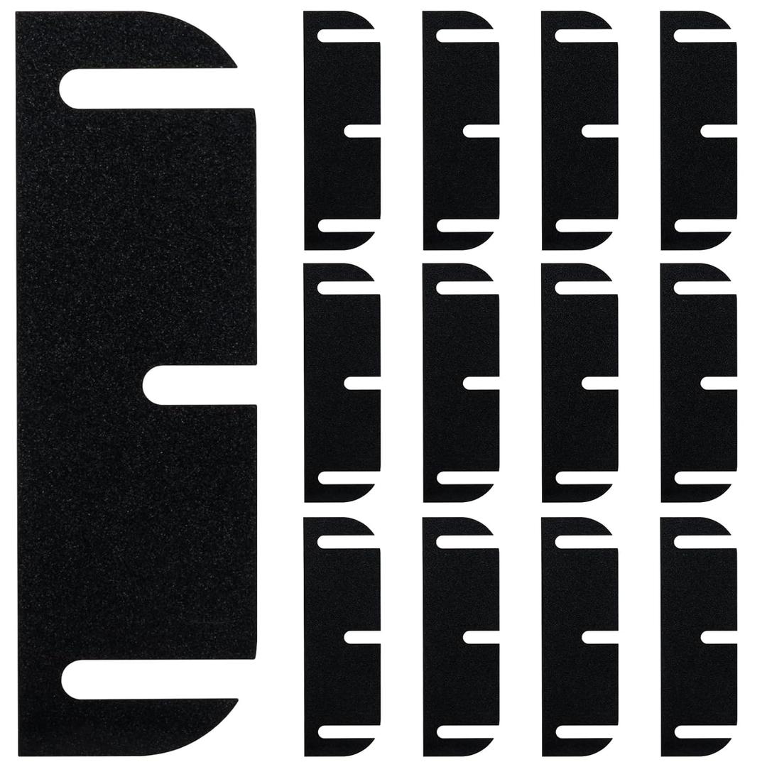 12 Pack Door Hinge Shims, 3.5 Inch Door Hinge Spacer Kit, Precut Polycarbonate (PC) Hinge Shims with DIY Trimmable Option for Door Alignment & Repair, Standard Pattern, 1.2mm / 0.05” Thickness