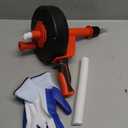 50 FT Drain Snake Hair Drain Clog Remover, Manual Or Powered, Plumbing Snake With Drill Adapte,Unclog Sink Drain Tool, Drain Auger for ToiletShowerKitchenSink, No Auto Retract Or Feed, Red