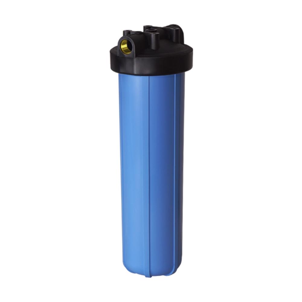 WHB20 20"x4.5" Whole House Water Filter Housing, Fit Sediment etc Filters for Well and City Water, Big Filter Blue Pre-Filtration System for Home, 1" NPT Port, Pressure Release