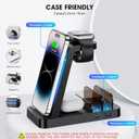 Wireless Charger for iPhone - 5 in 1 Charging Station for Multiple Devices Apple: Fast Wireless Charging Stand Dock for iPhone 17 16e 16 15 14 13 12 Pro Max Apple Watch Airpods