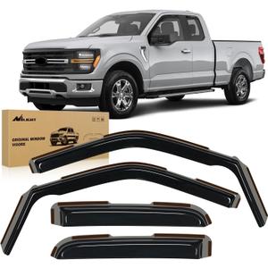 Nilight In-Channel Window Deflectors for Ford F150 Super Cab 20212026 & Ford Super Duty Super Cab 20232026, Reduce Wind Noise, Rain Guards for Daily Driving, Towing & Work Trucks, Smoke Tinted, 4PCS
