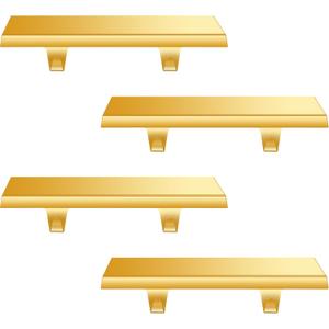 Palonu 2 Pcs Christmas Stocking Holders, Metal Stocking Hangers Mantle Stocking Hanging Holders Stocking Double Hooks with Non-Slip Strips for Christmas Fireplace Stair Indoor Decor (Gold)