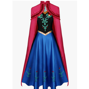Princess Dress Adult Women's Luxury Princess Adult Costume Cosplay Halloween Costume with Cloak, Medium 