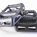 Eastern Bikes Facet Bike Pedals 9/16" - High Grip, Fiber-Reinforced Plastic & Chromoly Axle, for BMX, MTB & Kids Bikes - Multiple Colors
