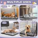 Riakrum 4 Pack 23 x 35 Inches Self Heating Cat Pad Mat Warming Pet Dog Bed Non Slip Washable Cat Kennel Crate Pad with Storage Bag for Indoor Outdoor Small Medium Dog Kitten