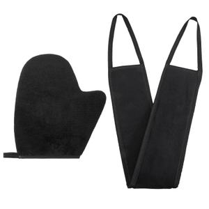 Self Tanning Mitts, Back Self Tanner Applicator Double Sided Reusable Sunless Tanning Mittens 4 in 1 Tanner Gloves with Thumb for Tan Lotion