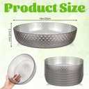 10 Pack Clear Plastic Serving Bowls 10 Inch Large Elegant Diamond Pattern Salad Mixing Bowl Plastic Buffet Serving Bowls for Vegetable Fruit Salad Candy Chip Popcorn Snack (Grey), 10 x 10 x 2.2 inch/25 x 5.5 x 5.5 cm