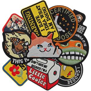 10PCS Funny Patches with Hook and Loop, Embroidered Morale Patch for Backpacks, Tactical Bag, Vests, Hats(Style-1) (VEL-04) 10PCS Funny Patches with Hook and Loop, Embroidered Morale Patch for Backpacks, Tactical Bag, Vests, Hats(Style-1) (VEL-04)
