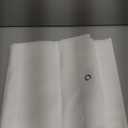 N&Y HOME Longer Shower Curtain Liner Fabric 72 x 75 inches, Hotel Quality, Washable, White Spa Bathroom Curtains with Grommets, 72x75