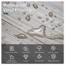 VallisCo Peel and Stick Vinyl Flooring 36 Pack 54 Sq.Ft, Waterproof Vinyl Flooring Peel and Stick for Office, Living Room, Bathroom, Kitchen - Unique Design, Easy to Install Floor (Dark)