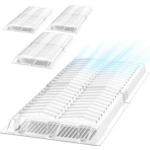 Air Vent Extender for Under Furniture  4 Pack, Air Vent Deflector, Made of 1.5mm Thick Premium Material, Adjustable from 17" to 29" to Fit 10" and 12" Long Metal Registers