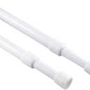 KXLIFE 2 Pack 5/8" Tension Curtain Rod, RV Tension Bars, Cupboard Rods White 10 to 16 Inch