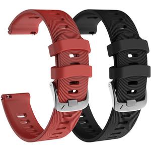 NotoCity for Garmin Forerunner 245/Forerunner 55 Band, 20mm Replacement Band for Galaxy Watch 5/5 Pro Galaxy Watch 4/Vivoactive 3/Vivoactive 5 (Black+Red)