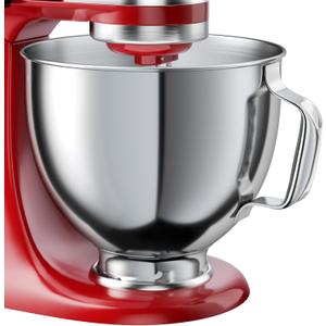 5 QT Food-Grade Stainless Steel Mixer Bowl Compatible With KITCHENAID TILT-HEAD STAND MIXERS 4.5-5 Quart, with Anti-slip handle & Prominent Clasp, Stainless Steel Polished (Silver)