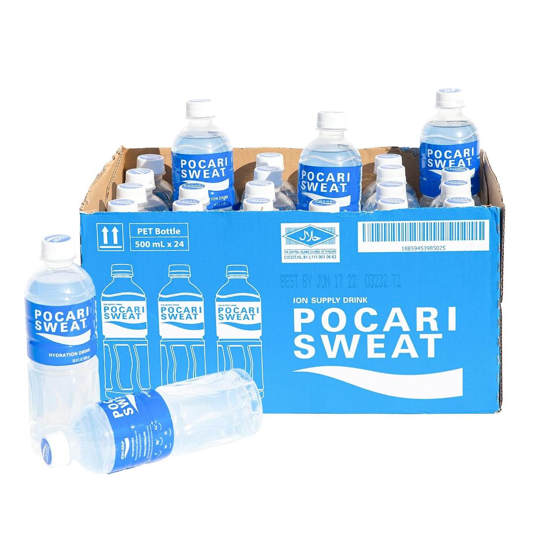 Pocari Sweat Electrolyte Drink, 24 Pack of 16.9 fl oz Bottles Hydration, Replenishment & Recovery Beverage (EXP 01/01/28)
