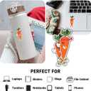 2 x 3Pcs Karate? Carrot-E Sticker Gifts Cute Carrot Sticker Carrote Vegetable Veggie Lovers Gift Funny Karate Waterproof Stickers Carrot Vinyl Decal for Laptop Water Bottle Toolbox Phone Case Cars 3"