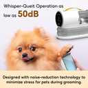 Pet Grooming Vacuum, Dog Grooming Kit,13000Pa Strong Vacuum for Dogs, 2L Large Capacity Dog Cat Vacuum for Shedding Grooming Hair, Dog Cat Hair Vacuum, 5 Pet Grooming Tools, Quiet, PV3