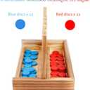 Glintoper Shut The Box & 4 in a Row Tables Game Set, Classic Wood Dice Game with Numbers & Line Up 4 Game for Kids Family, Living Room Rustic Coffee Table Decor, Travel Game Strategy Board Games