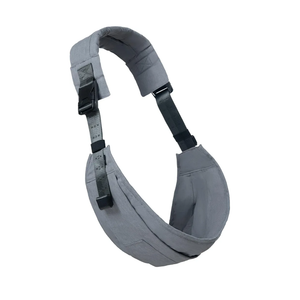 Toddler Carrier - Premium Cotton, Large Seat & Back Support, with Large Pocket, One Size Fits Most, Ideal for 6-48 Months (16-44 lbs), Gray, Regular Fits Up to 4XL