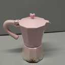 Paris Hilton Stovetop Espresso and Coffee Maker, Italian & Cuban Style Coffee Pot with Iconic Heart Knob, Perfect for Rich Aromatic Espresso, Makes up to 6 Espresso Cups, Pink