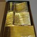FOCUSLINE 300 Count Gold Plastic Silverware Set - 100 Forks, 100 Knives, 100 Spoons - Heavy Duty Plastic Cutlery Set Disposable Flatware for Catering, Parties, Dinners, Weddings