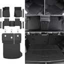 Floor Mats Set for 2022-2025 2026 Jeep Grand Cherokee WL74 (Incl 4XE, not for WK2 or L), All Weather TPE Backrest Trunk Mat Cargo Liner Door Sill Guards Accessories (WL74 | Floor Mats Set)