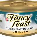 Purina Fancy Feast Grilled Wet Cat Food Turkey Feast in Wet Cat Food Gravy - (Pack of 24) 3 oz. Cans (EXP 04/01/28)