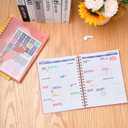 3 x Monthly Planner 2025-2026 (7.4'' x 9.6''), Jul 2025-Dec 2026, 18 Months Calendar Planner, 2025 Academic Yearly Agenda Planner with Bookmark & Pocket, Perfect for School, 120GSM Paper, Pink