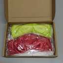 Suncalla 9 Pcs Faux Fur Bows for Christmas Tree Decoration, 6.3 Inch Premade Christmas Bows Xmas Tree Hanging Ornament for Wreath, Gift Wrapping, DIY Craft, Home Decor (Lime Green, Red, White)