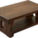 Japanese Folding Floor Table,Natural Brown Coffee Table,Wood Small Low Meditation End Table, Tatami Table for Bed,Living Dining Room, 20" x 11.8" x 8"