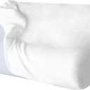 ZG Home ZGH-101 Memory Foam, Velvet Cover Pain Sleeping, Cervical Neck Support for Back and Side Sleepers Orthopedic Contour Premium Pillowcase (24x15) Queen Size White (CASE