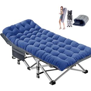 DoCred Oversized XXL Folding Camping Cot with Pad, XXL Large