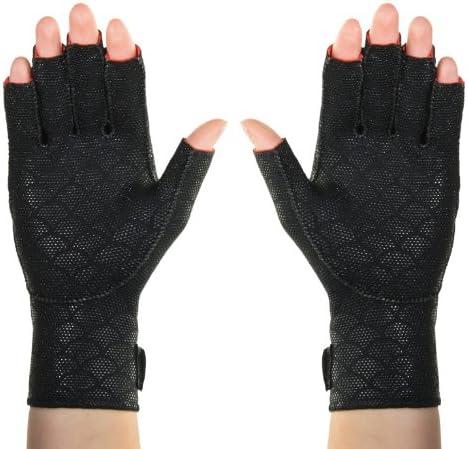 Thermoskin Premium Arthritic Gloves Pair, Black, Relieves Arthritic Pain in Fingers and Hand, Size Medium
